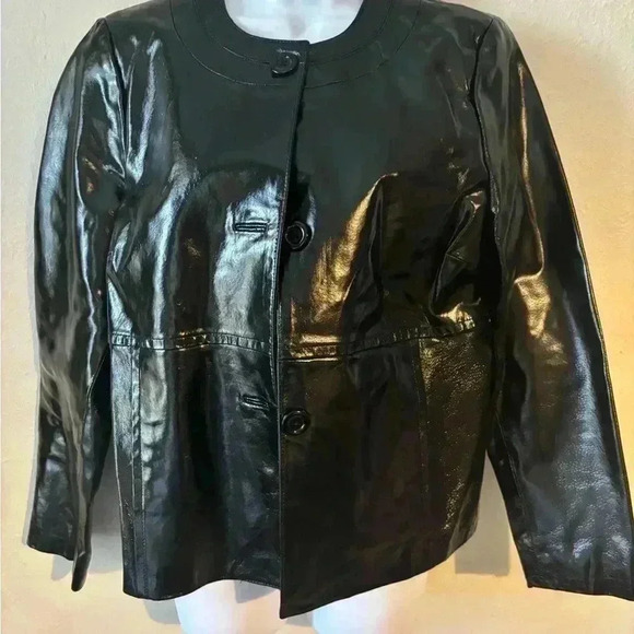 Vintage‎ Laura Ashley Leather Jacket - Picture 1 of 7
